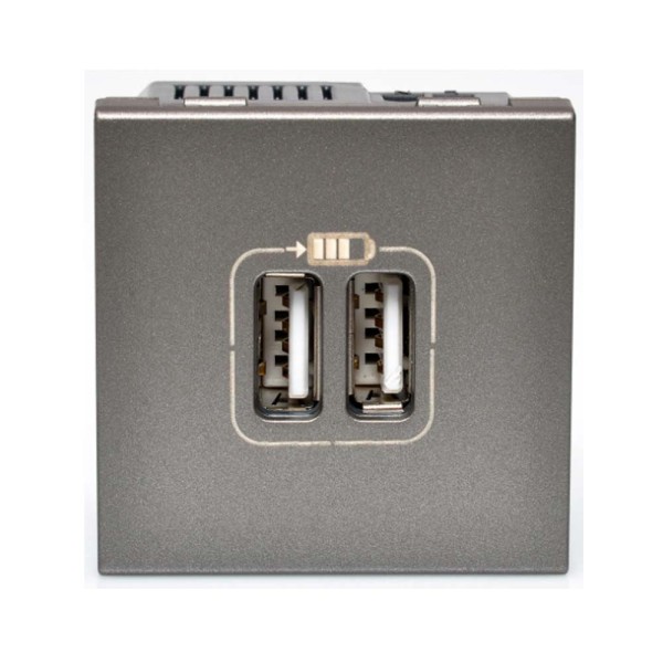 Encontraproduto.com.br - Módulo Carregador Usb 2 Módulos Magnésio Quadadro Arteor Pial Legrand