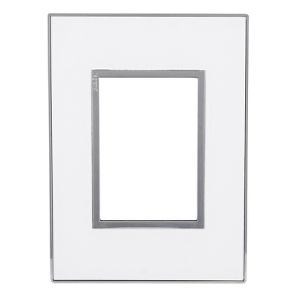 Encontraproduto.com.br - Placa 4x2 3Postos Mirror Quad 583019 Arteor Branco Pail