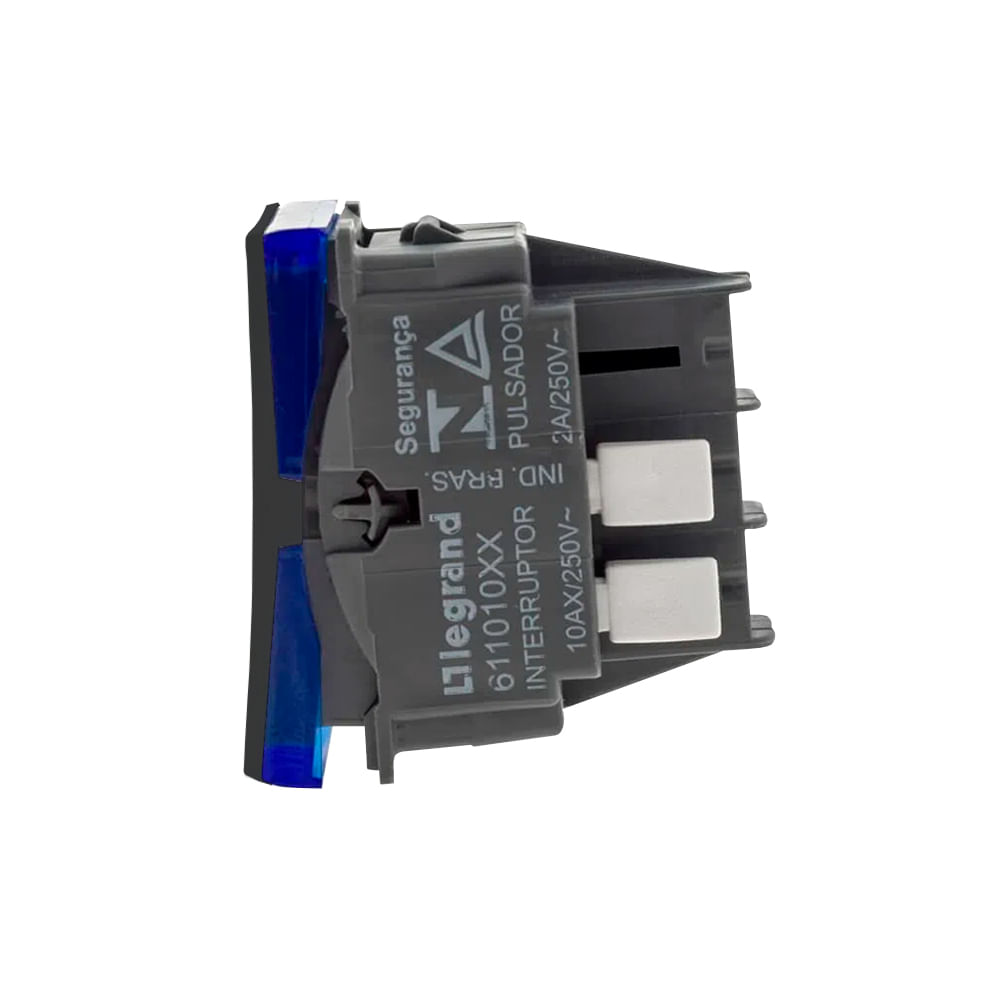 Encontraproduto.com.br - Módulo Interruptor Simples 10a Preto Borne Pp+