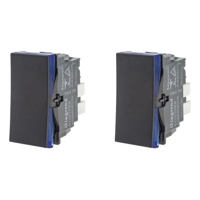 Encontraproduto.com.br - Módulo Interruptor Simples 10a Preto Borne Pp+