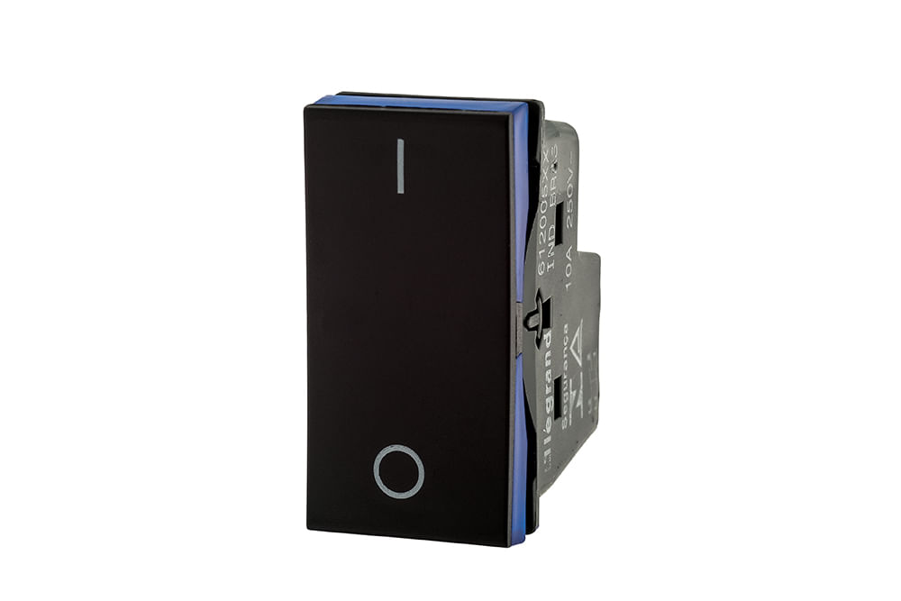 Encontraproduto.com.br - Módulo Interruptor Plus+ Bipolar Simples 10a Preto Legrand