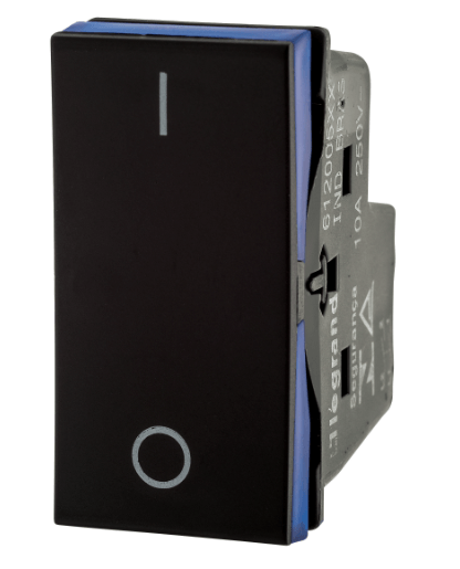 Encontraproduto.com.br - Módulo Interruptor Plus+ Bipolar Simples 10a Preto Legrand
