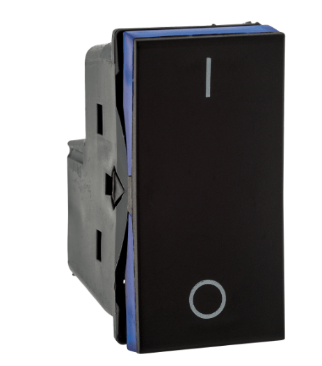 Encontraproduto.com.br - Módulo Interruptor Plus+ Bipolar Simples 10a Preto Legrand
