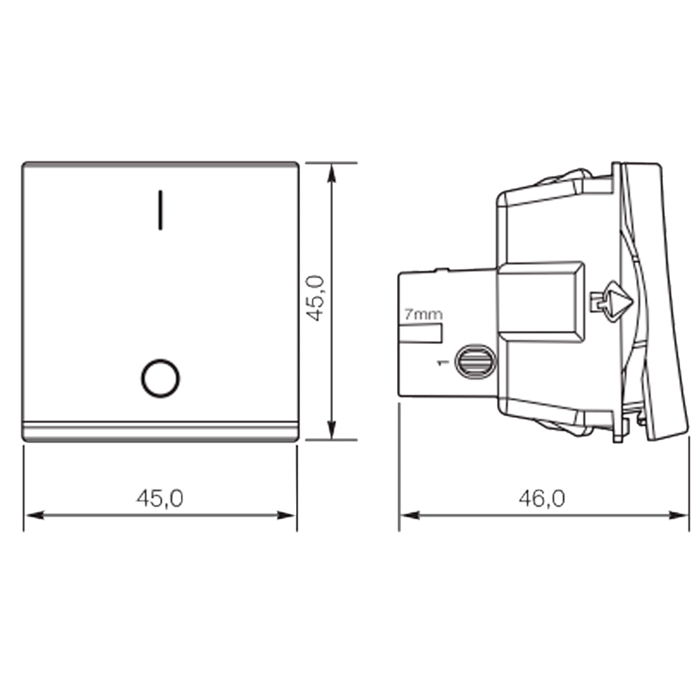 Encontraproduto.com.br - Módulo Interruptor Plus+ Bipolar Simples 25a Preto Legrand
