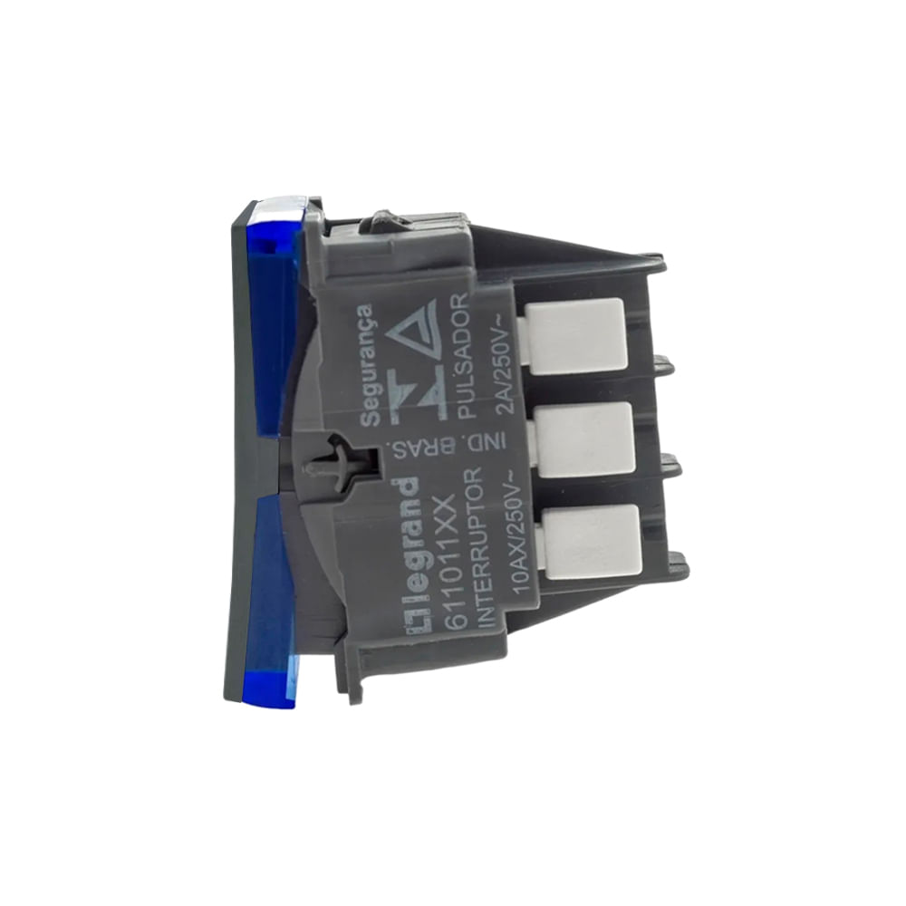 Encontraproduto.com.br - Módulo Interruptor Simples Paralelo Cinza Pial Plus+ Legrand