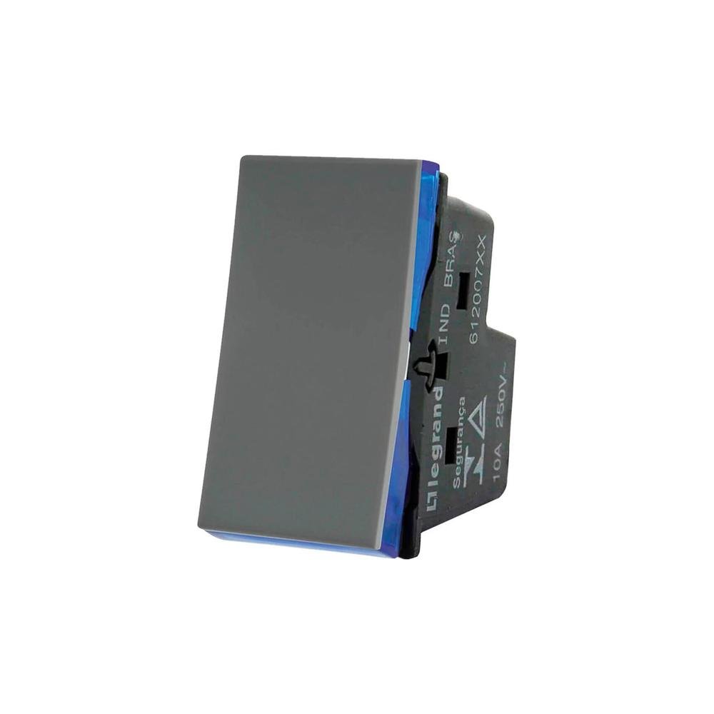 Encontraproduto.com.br - Módulo Interruptor Intermediário 10a Cinza Pial Pluz +