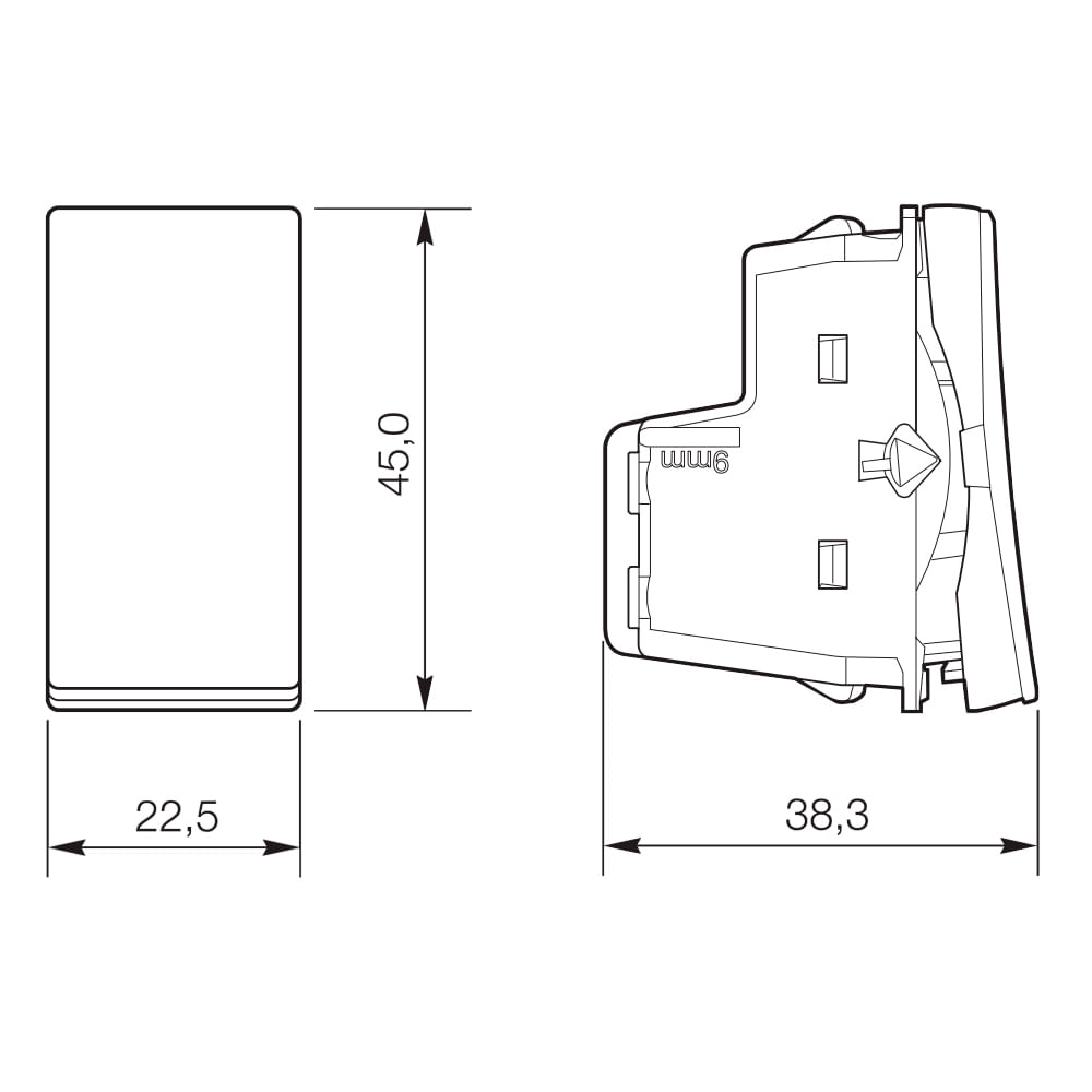 Encontraproduto.com.br - Módulo Interruptor Intermediário 10a Cinza Pial Pluz +