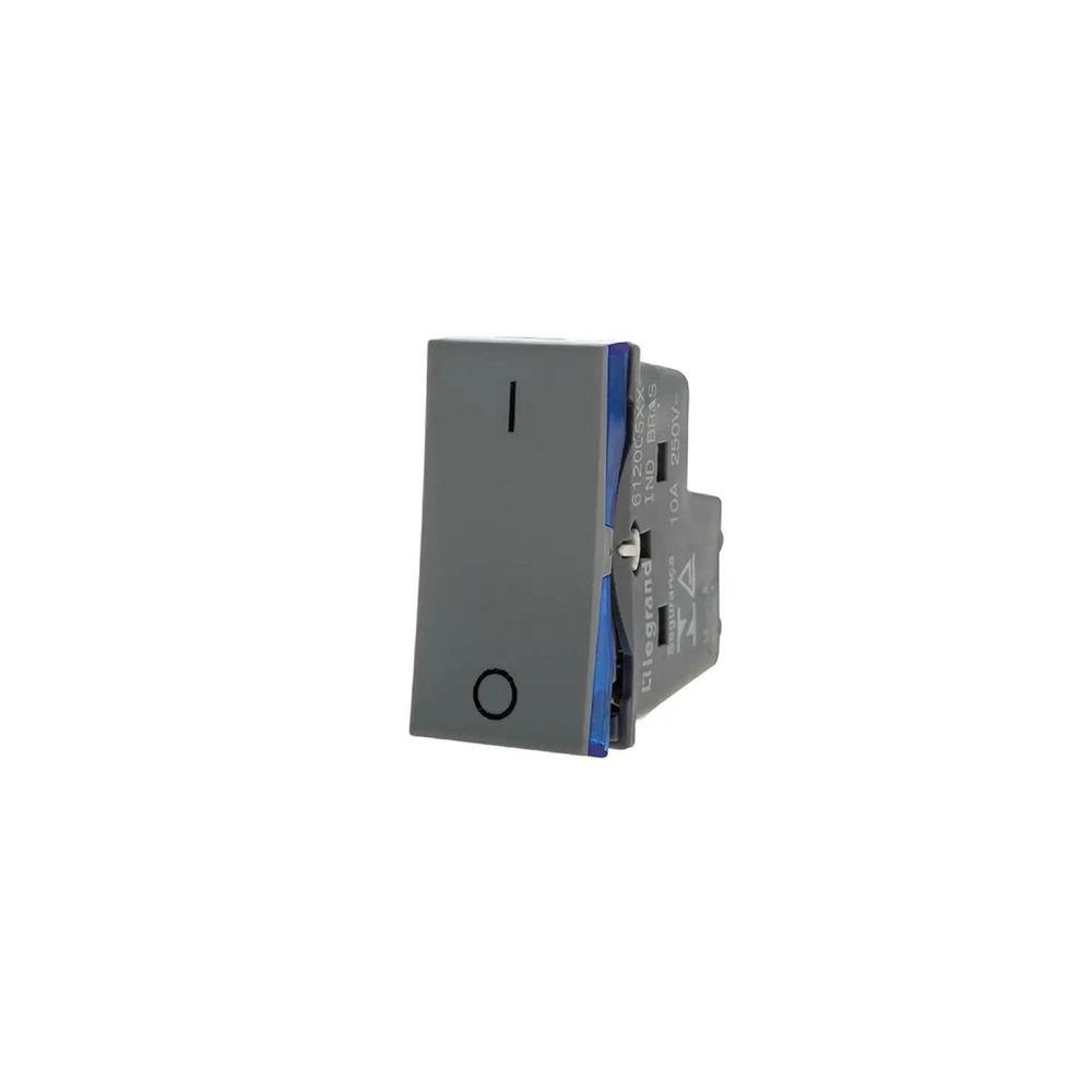 Encontraproduto.com.br - Módulo Interruptor Bipolar Simples Pial Plus+ 10A Cinza Pial