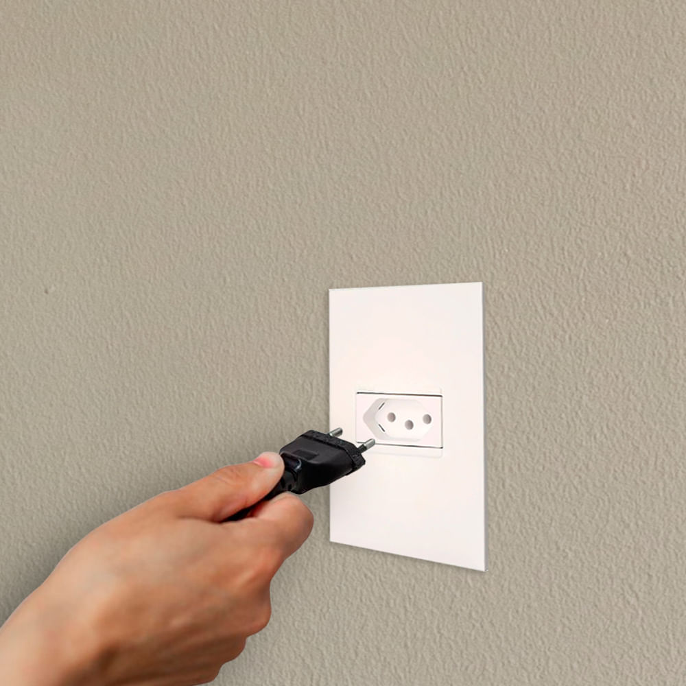 Encontraproduto.com.br - Módulo Tomada 2p+T 10a Branco Pp+