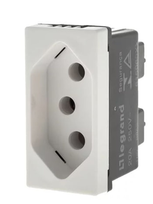 Encontraproduto.com.br - Módulo Tomada 2p+T 20a Branco Pp+