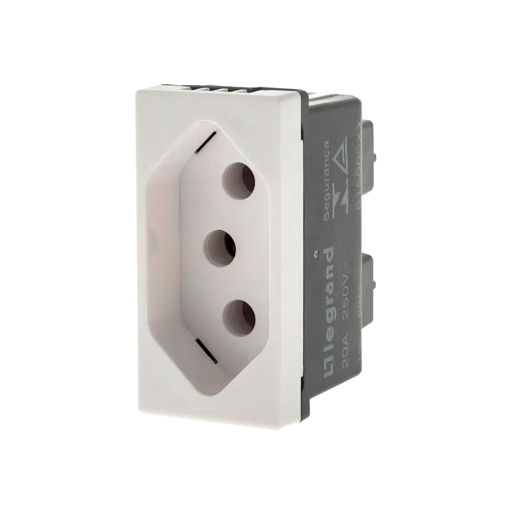 Encontraproduto.com.br - Módulo Tomada 2p+T 20a Branco Pp+