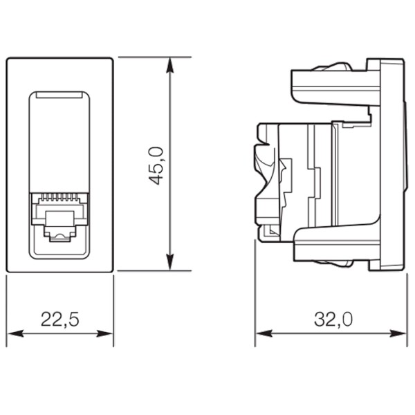Encontraproduto.com.br - Módulo Rj45 Cat6 Branco Pial Plus +