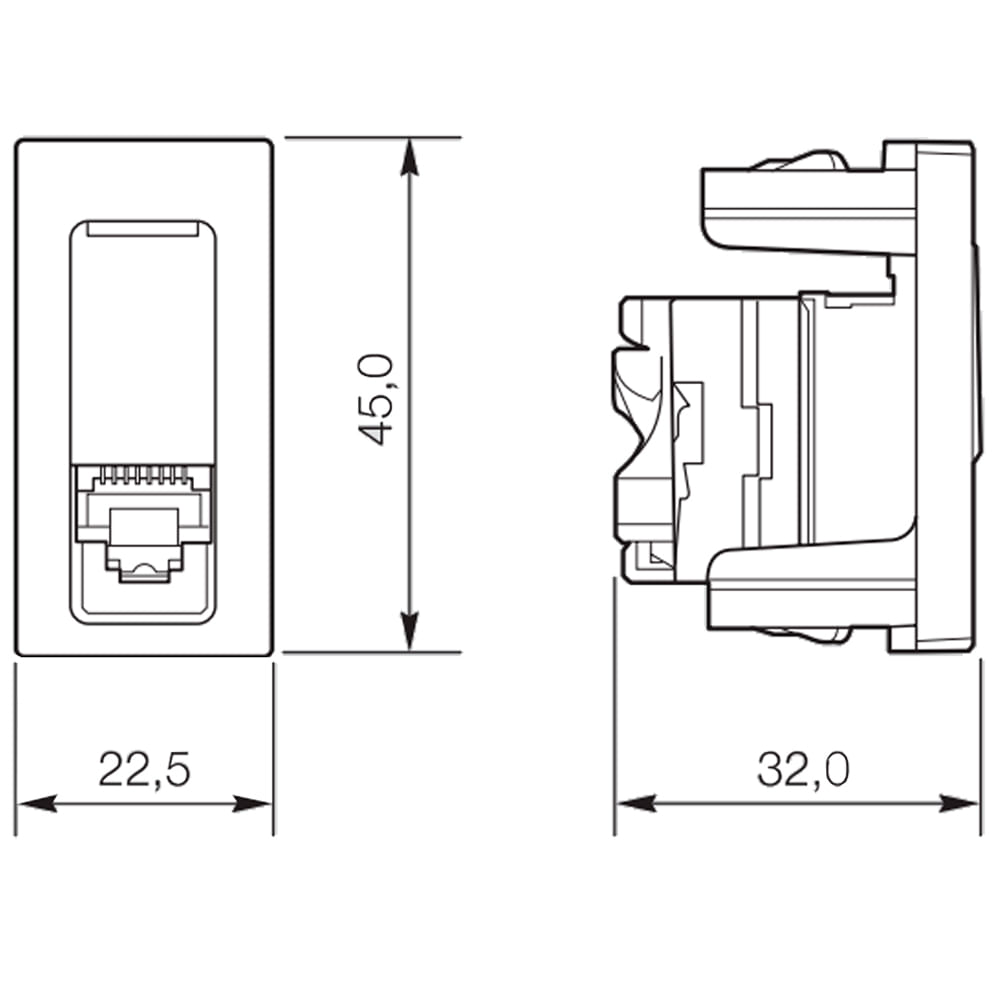 Encontraproduto.com.br - Módulo Rj45 Cat5e Cinza Pial Plus +