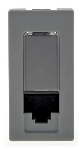Encontraproduto.com.br - Módulo Rj45 Cat5e Cinza Pial Plus +