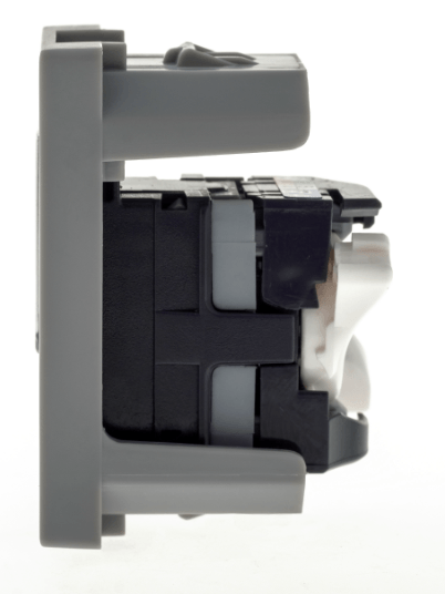 Encontraproduto.com.br - Módulo Rj45 Cat5e Cinza Pial Plus +
