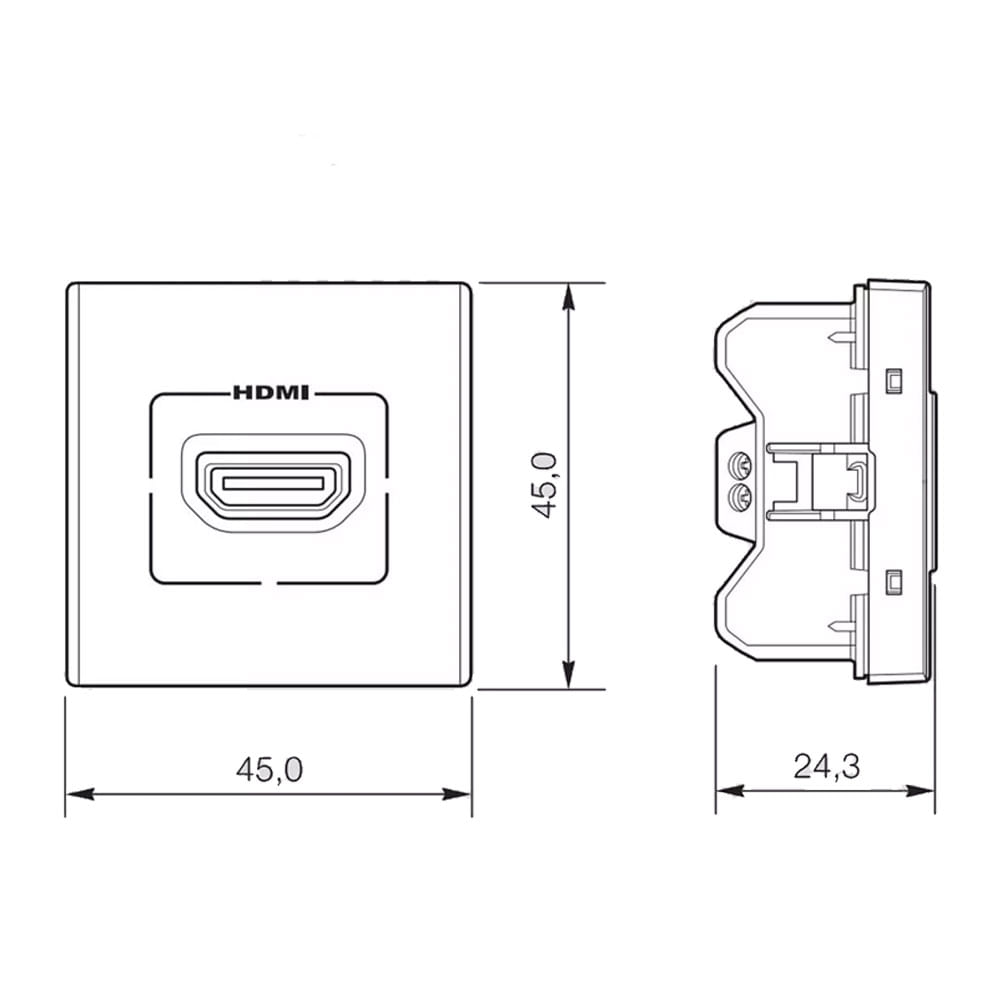 Encontraproduto.com.br - Módulo Tomada Áudio E Vídeo Hdmi Branco Pial Plus+