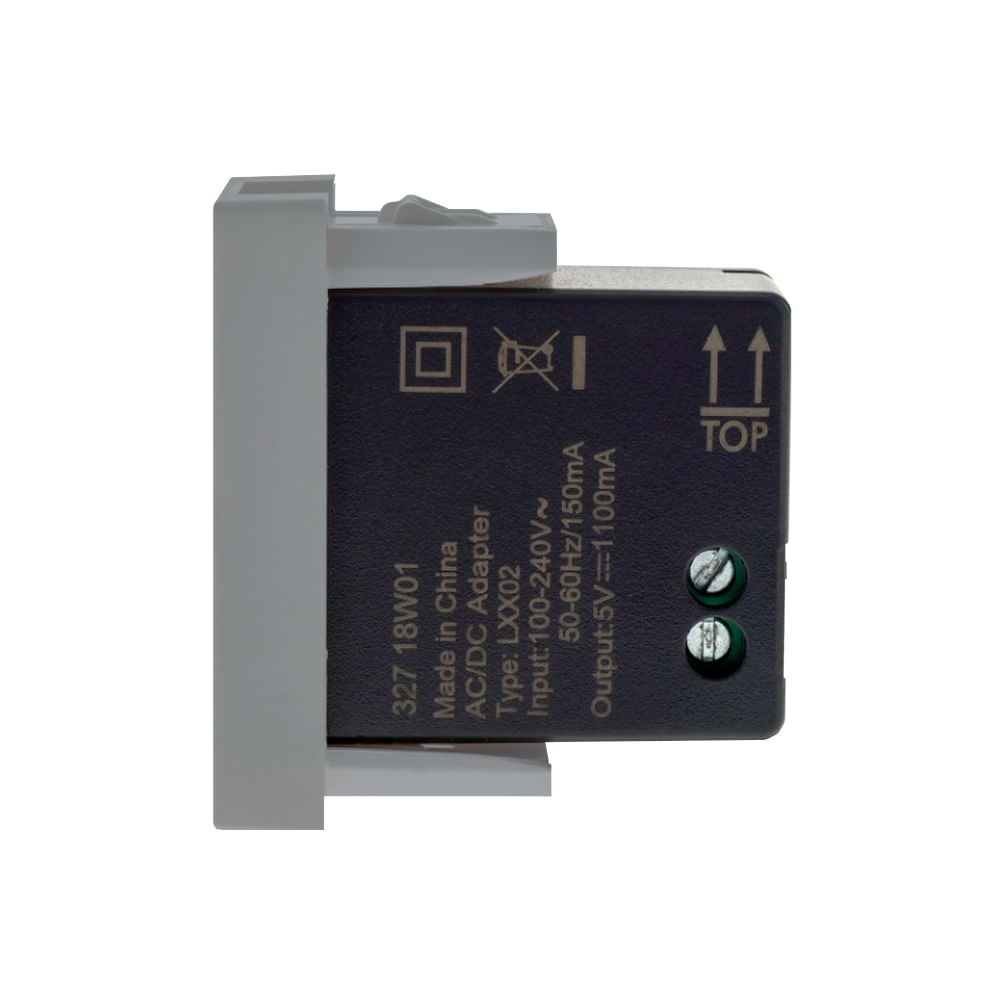 Encontraproduto.com.br - Módulo 1x Usb 1100ma Cinza Pp+ 615088cz Pial