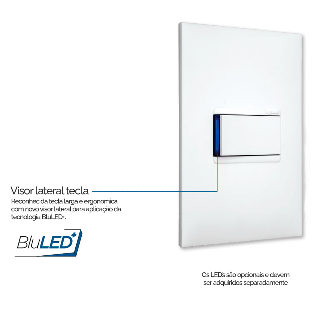 Encontraproduto.com.br - Led Para Interruptores E Pulsadores Bivolt Azul Pial Plus+