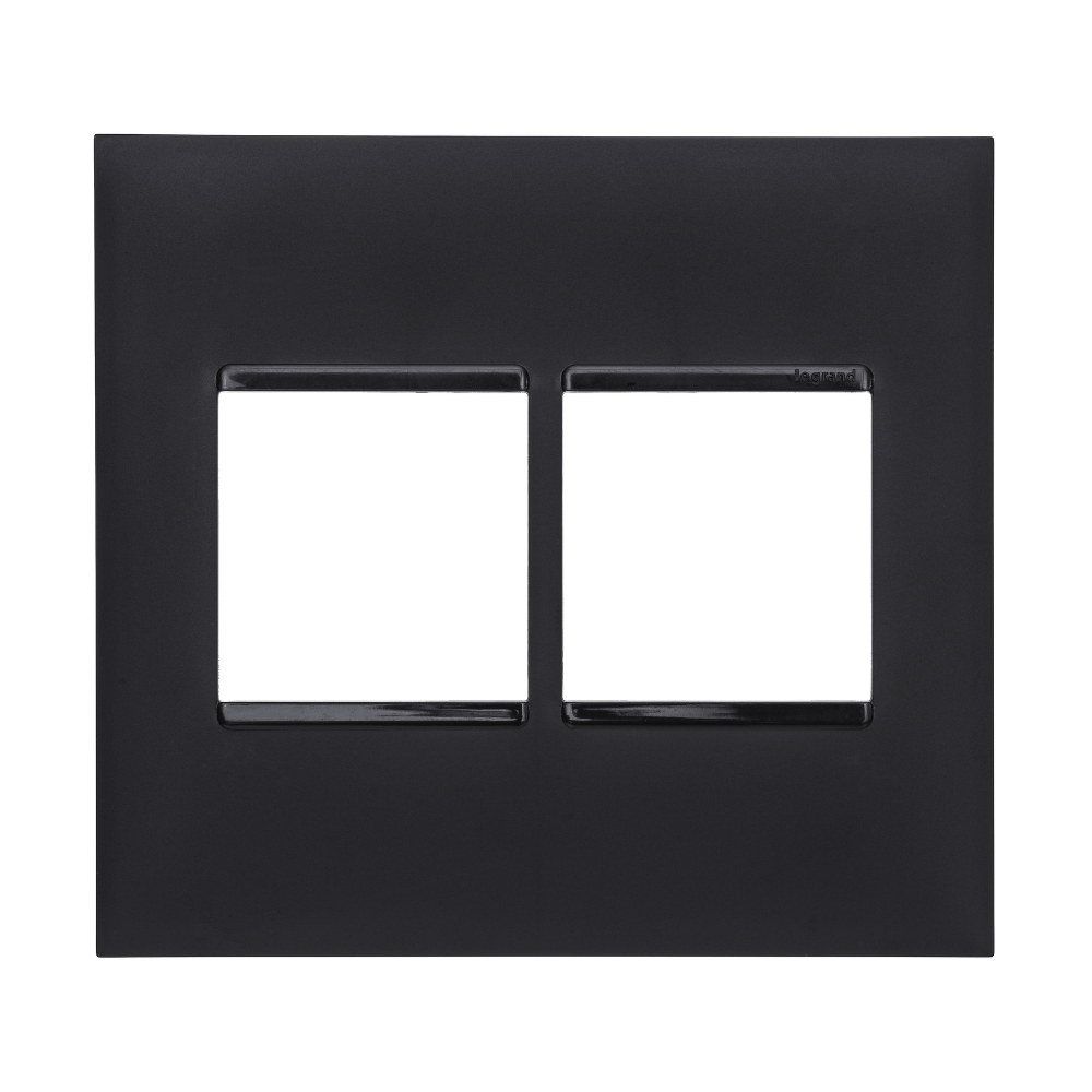 Placa Plus+ 2+2p 4x4 Preto Legrand