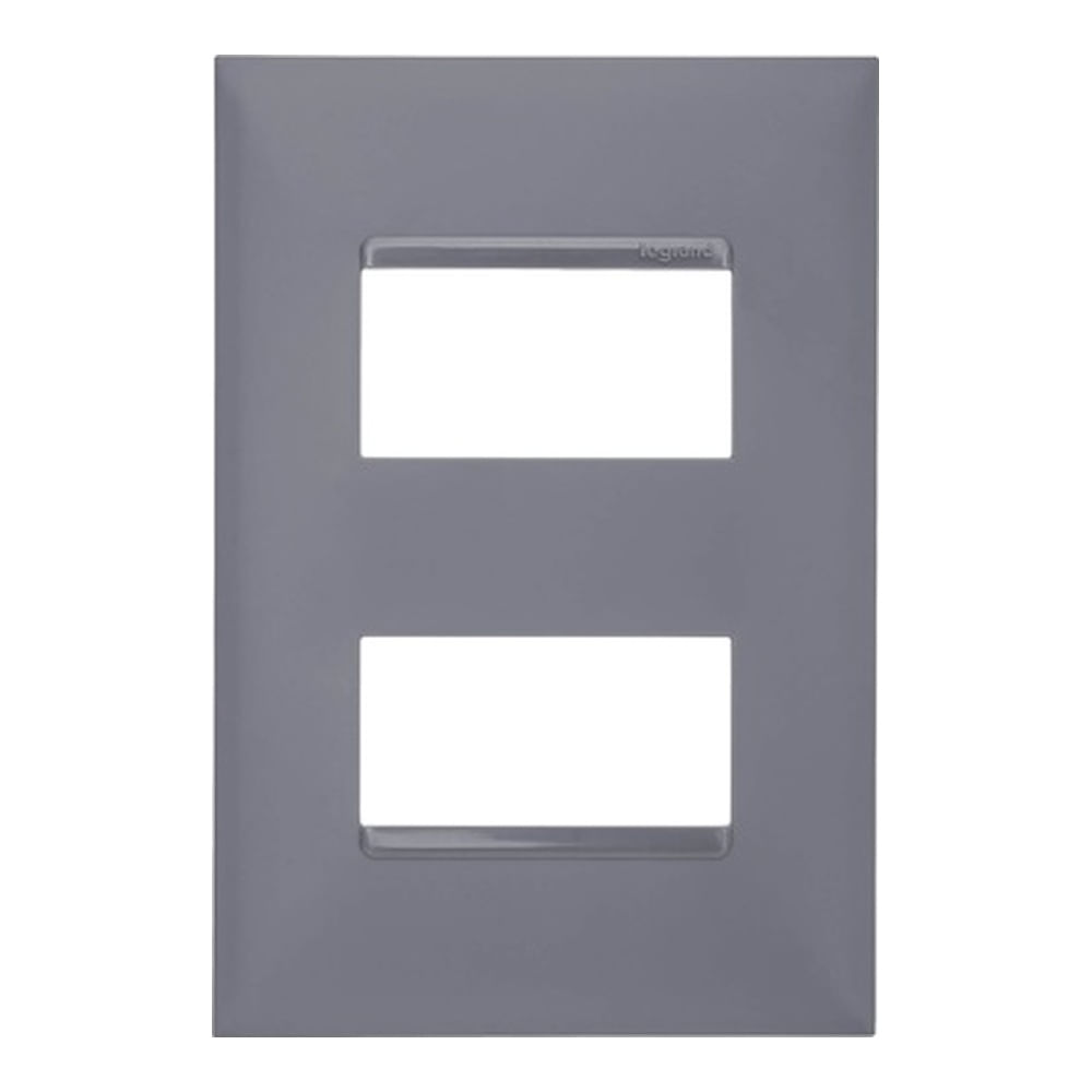Encontraproduto.com.br - Placa 4x2 2p Separados Cinza Pp+