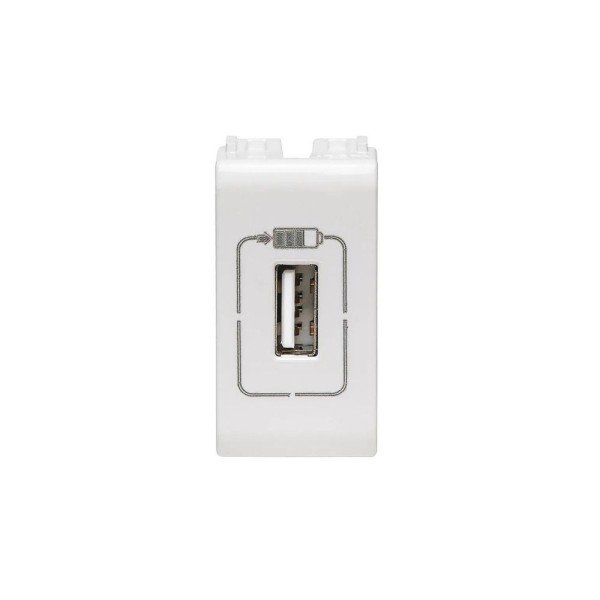 Encontraproduto.com.br - Módulo Tomada Carregador 1 Usb 1100Ma Branco Thesi Bticino