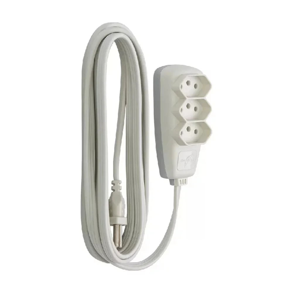 Encontraproduto.com.br - Extensão Sort 10M PP 3x0,75 2P+T 10A Branca Daneva Pial