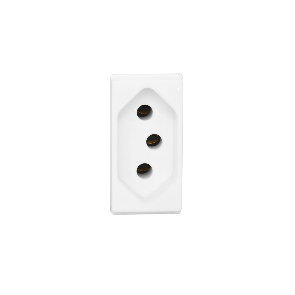Encontraproduto.com.br - Módulo Tomada 2p+T 20a Branco Pial Pop - Lg03020