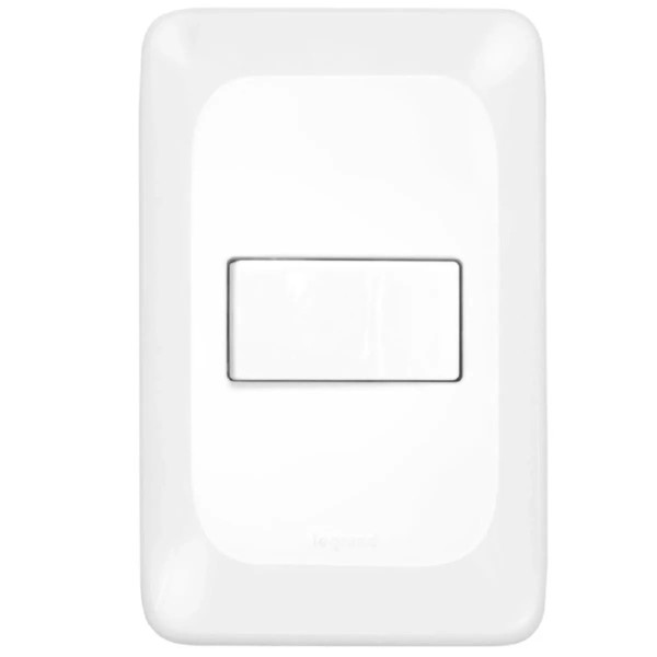 Encontraproduto.com.br - Conjunto De Interruptor Simples 10A/250V 4x2 Branco Brilhante Não Adere Lgx010 Pial Pop Legrand