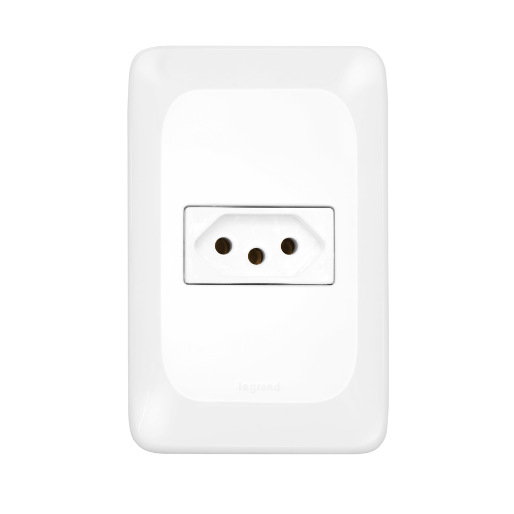 Encontraproduto.com.br - Conj Tomada 2P+T 10A Branco PPOP