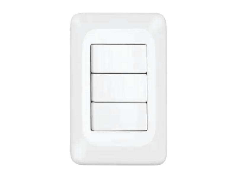 Encontraproduto.com.br - 3 INTERRUPTOR SIMP 10A 4X2 PIAL POP