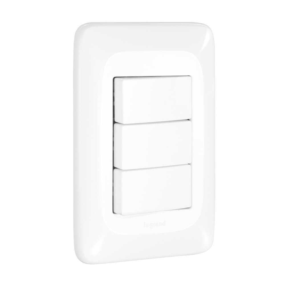 Encontraproduto.com.br - 3 INTERRUPTOR SIMP 10A 4X2 PIAL POP