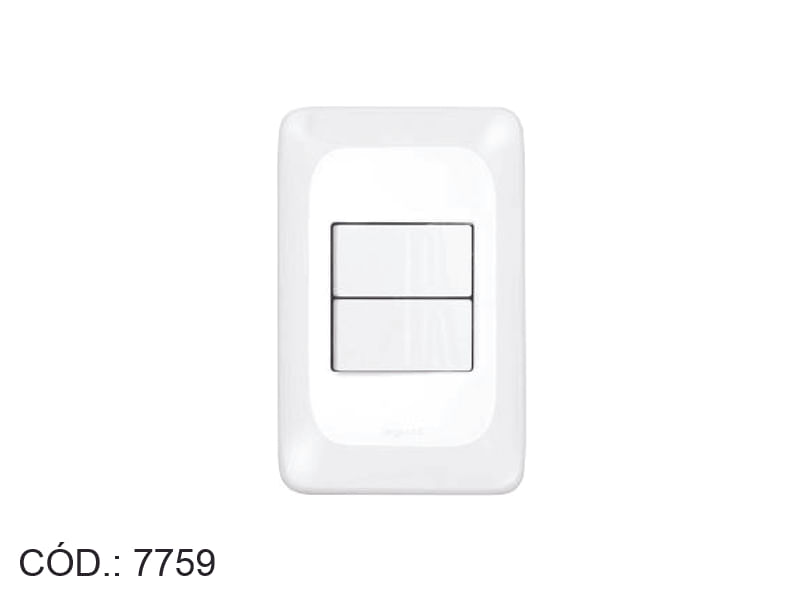 Encontraproduto.com.br - Conjunto com 2 Interruptores 4x2 Paralelo Pop Pial