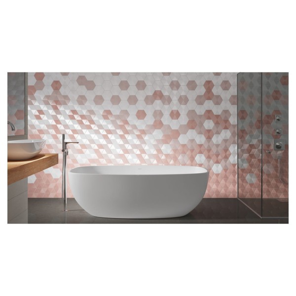 Encontraproduto.com.br - Revestimento Love Hexa WH 17,44X17,44cm Mlx Bold