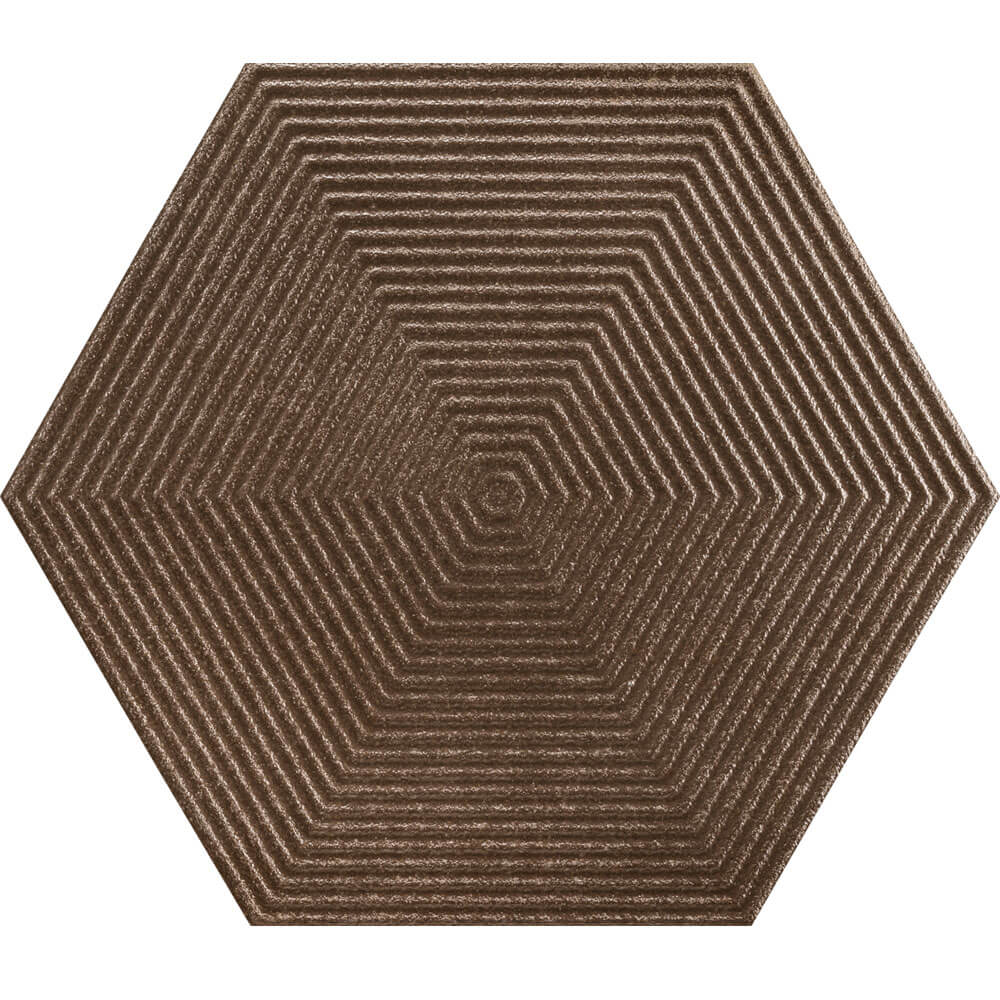 Encontraproduto.com.br - Porcelanato Portinari Love Hexagonal Steel matte bold C: 17,4cm x L: 17,4cm Gold