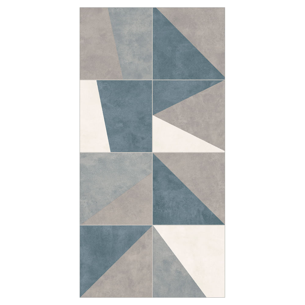 Encontraproduto.com.br - Revestimento de parede Portinari Blues Abstract Mix Lux acetinado retificado C: 29,1cm x L: 58,4cm misto