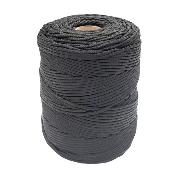 Corda de Polipropileno Elastobor Trancada Preta 3MM 1KG