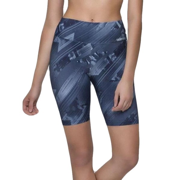Encontraproduto.com.br - Bermuda Selene Estampada Feminina Azul