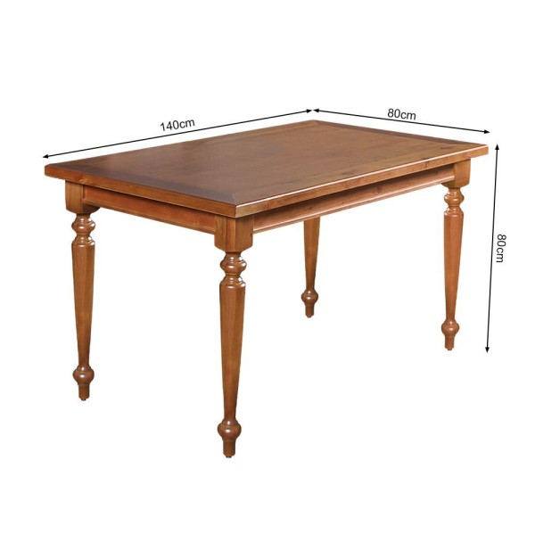 Encontraproduto.com.br - Mesa De Jantar Rústica Retangular 140X80Cm Francisca - Castanho - Marrom