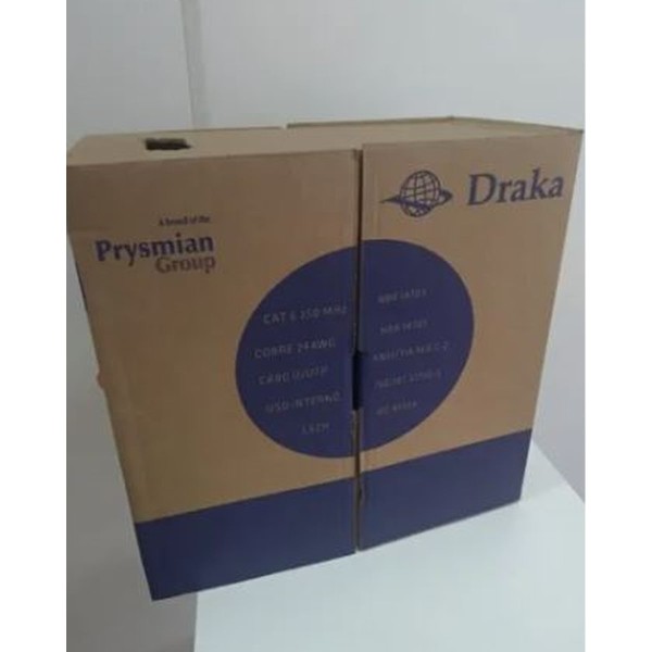 Encontraproduto.com.br - Cabo U/UTP Lan Cat 6 Gigabit 4X24AWG 305 Metros LSZH Azul - Prysmian