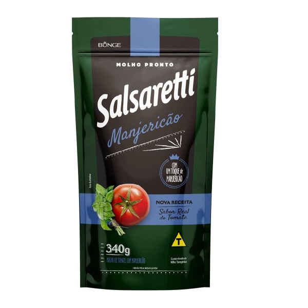 Encontraproduto.com.br - Molho de Tomate Manjericão com Pedaço de Tomate Salsaretti Dia a dia 340g
