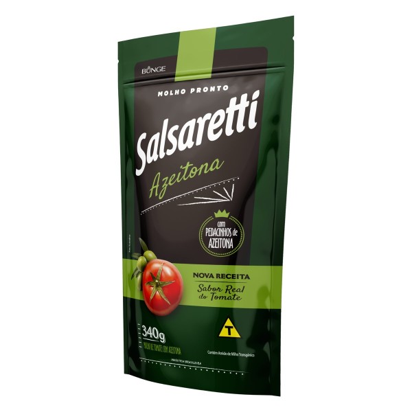 Encontraproduto.com.br - Molho de Tomate com Pedaço de Tomate e Azeitona Salsaretti 340g