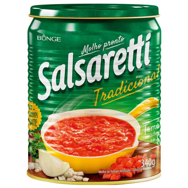 Encontraproduto.com.br - Molho de Tomate Tradicional com Pedaço de Tomate Salsaretti Dia a dia 340 g