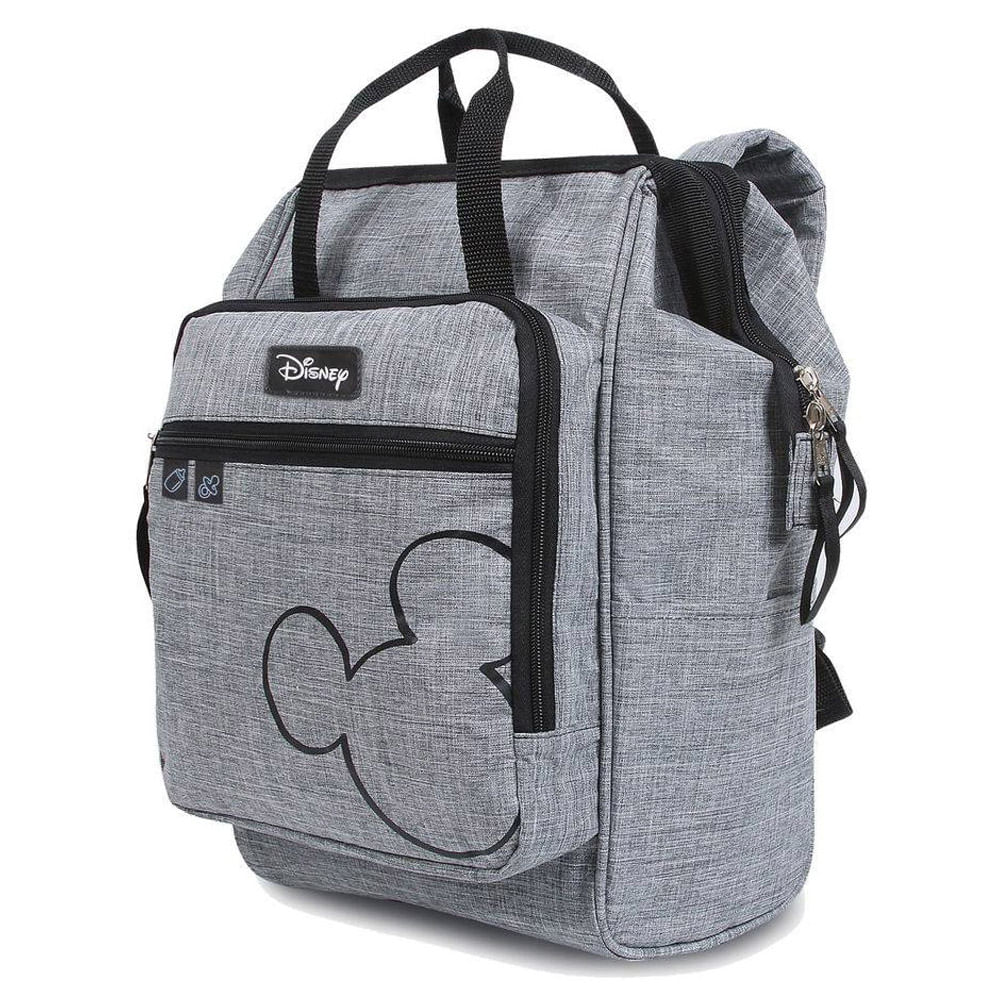 Encontraproduto.com.br - Mochila Maternidade - Baby Bag - Casual Com Trocador - Cinza - Baby Go
