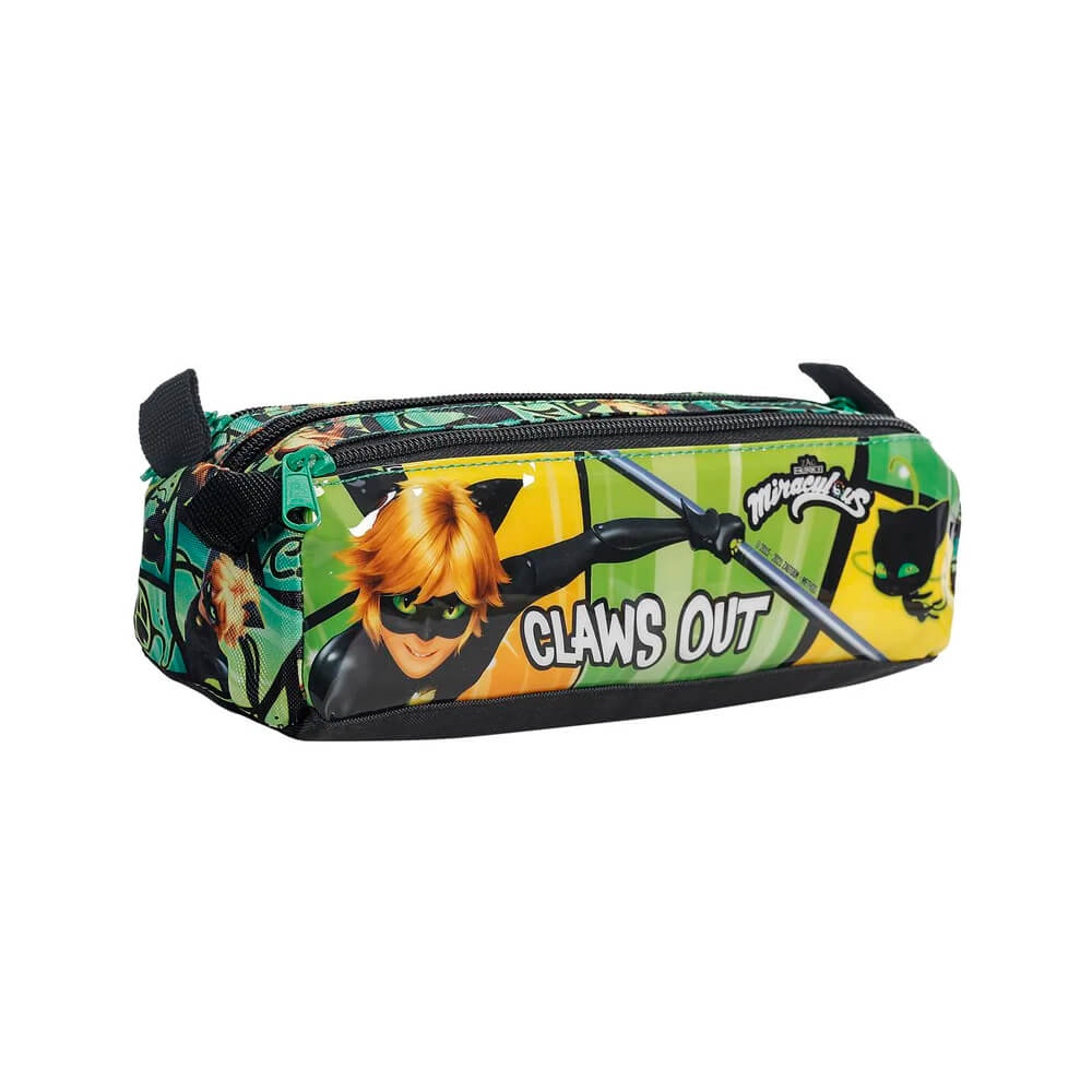 Encontraproduto.com.br - Estojo Soft 3 Divisões Easy Miraculous Ladybug - Dermiwil