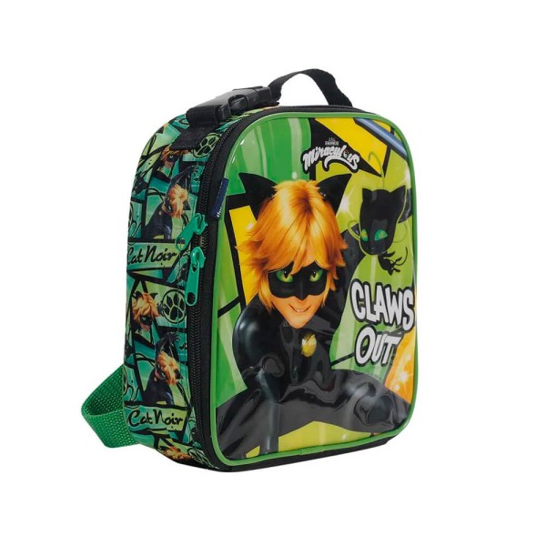 Encontraproduto.com.br - Lancheira Soft Miraculous Ladybug Cat Noir - Dermiwil