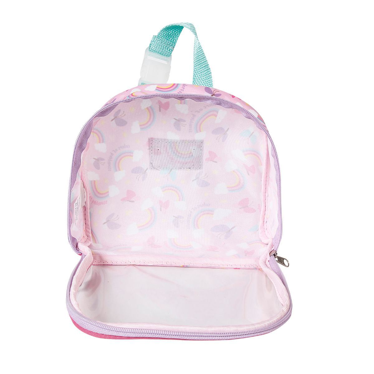 Encontraproduto.com.br - Kit Weekend Arco Íris Rosa - Necessaire + Porta Lanches + Copo 340ml