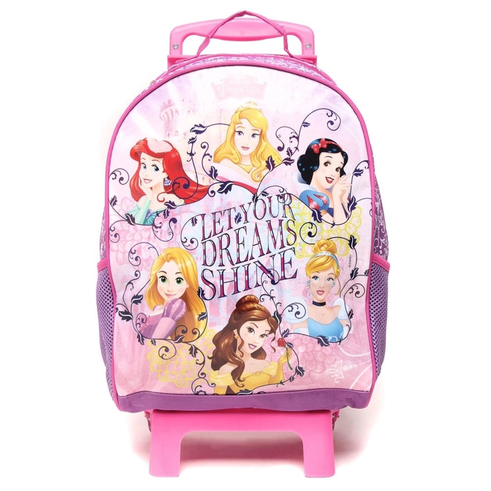 Mochila com Rodinhas Princesas Disney Dermiwil