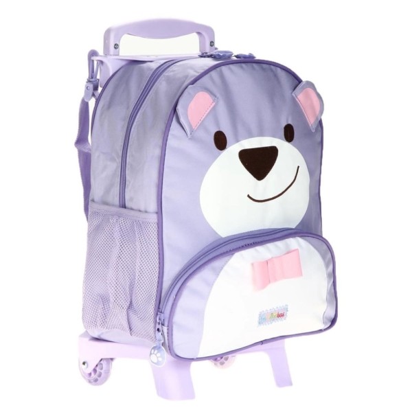 Encontraproduto.com.br - Mochila Infantil com Rodinhas Lilás Fofilhotes Dermiwil