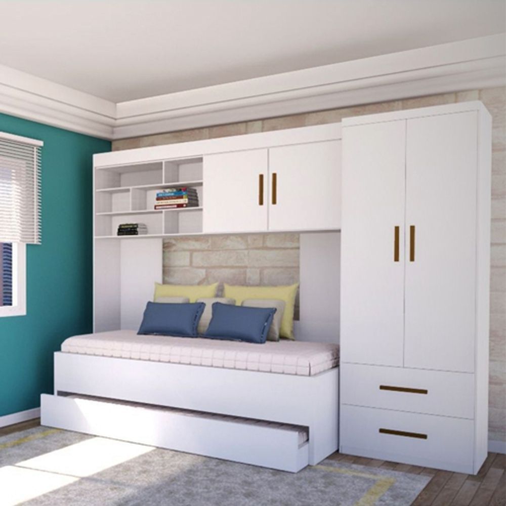 Encontraproduto.com.br - Quarto Infantil Modulado Lince Com Roupeiro 2 Portas, Módulo