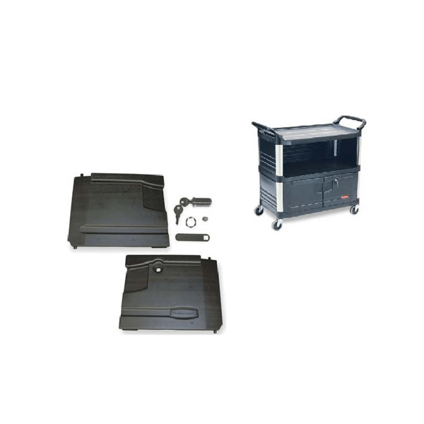 Encontraproduto.com.br - Kit Portas para Carro Xtra Preto Rubbermaid